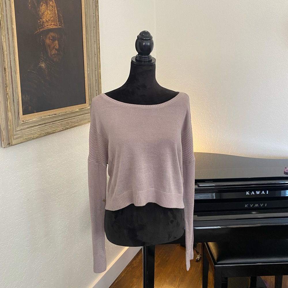 NWT Neutral purple taupe sweater S